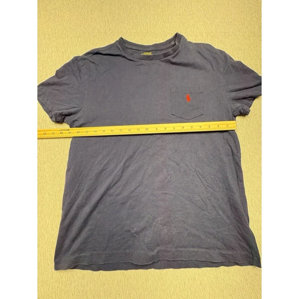 Polo Ralph Lauren Shirt Mens SMALL Blue PRL Pony Embroidery Pocket